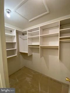 586 Wild Flower Glade, Annapolis, MD 21409 - walk in closet featuring attic access