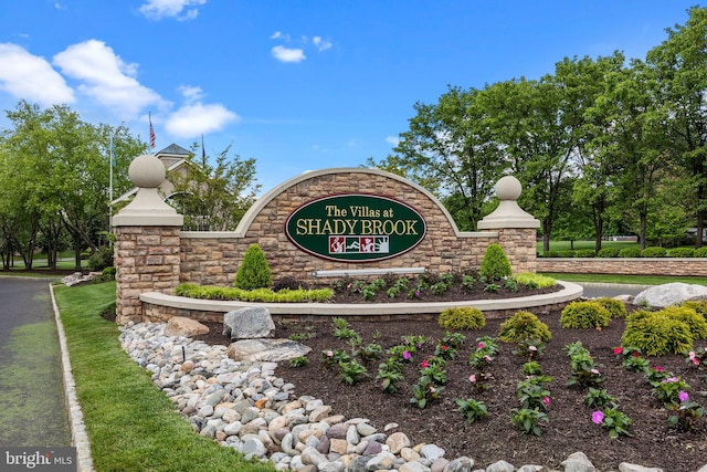 view of community sign