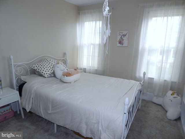 view of carpeted bedroom