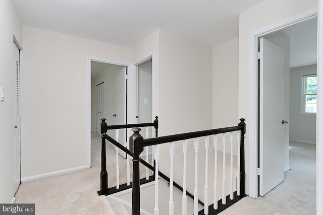 4785 Catterick Ct, Fairfax, VA 22032 - hall with an upstairs landing, carpet flooring, and baseboards
