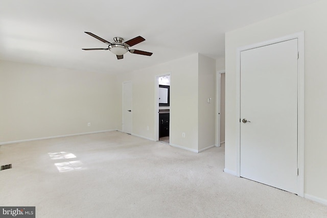 4785 Catterick Ct, Fairfax, VA 22032 - unfurnished room with ceiling fan, light carpet, and baseboards