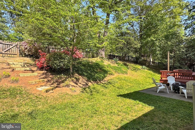 4785 Catterick Ct, Fairfax, VA 22032 - view of yard with a fire pit and a patio