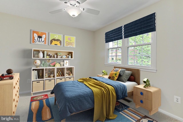 4785 Catterick Ct, Fairfax, VA 22032 - carpeted bedroom featuring baseboards and a ceiling fan