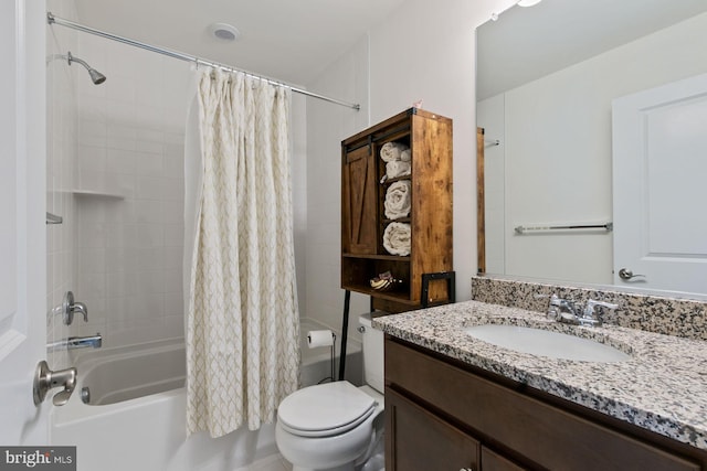 340 Shipyard Dr, Cambridge, MD 21613 - bathroom featuring shower / bath combo with shower curtain, toilet, and vanity