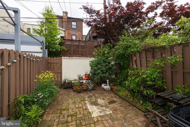 view of patio / terrace with a fenced backyard