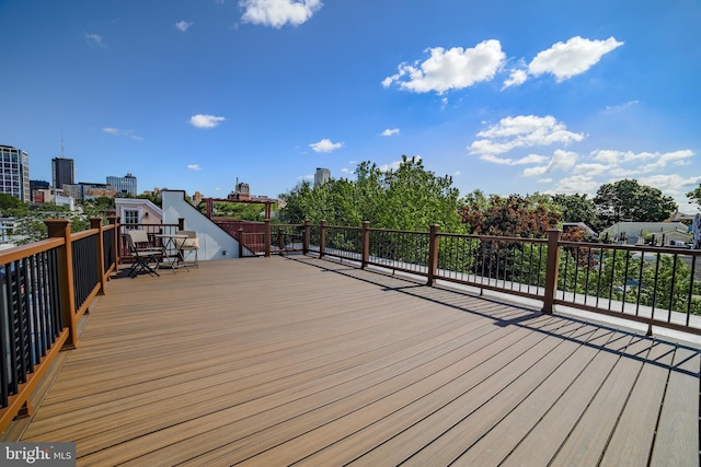 view of wooden deck