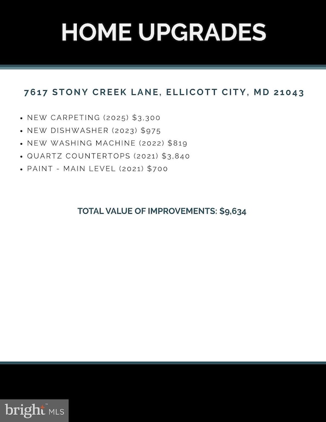7617 Stony Creek Ln, Ellicott City, MD 21043 - view of a document