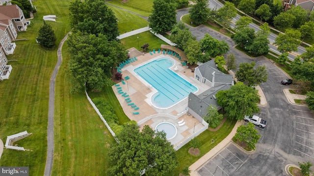 7617 Stony Creek Ln, Ellicott City, MD 21043 - bird's eye view of a pool area