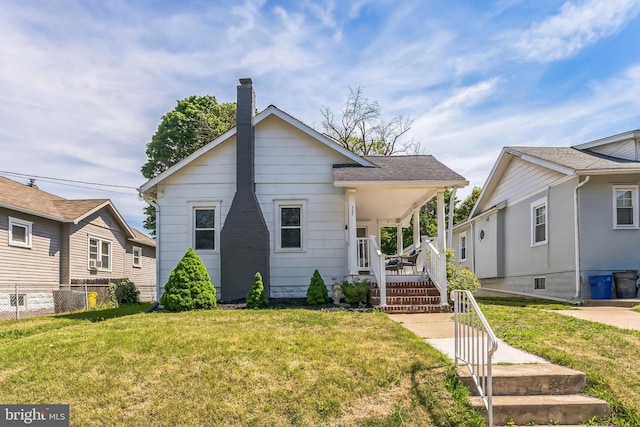 727 Willitts Ave, Audubon, NJ 08106 - view of front of home with a porch and a chimney