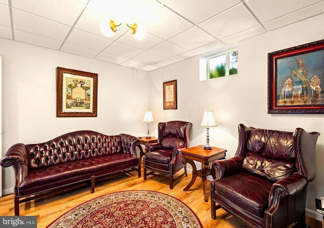 94 N Woodland Ave, Woodbury, NJ 08096 - sitting room featuring a paneled ceiling and wood finished floors