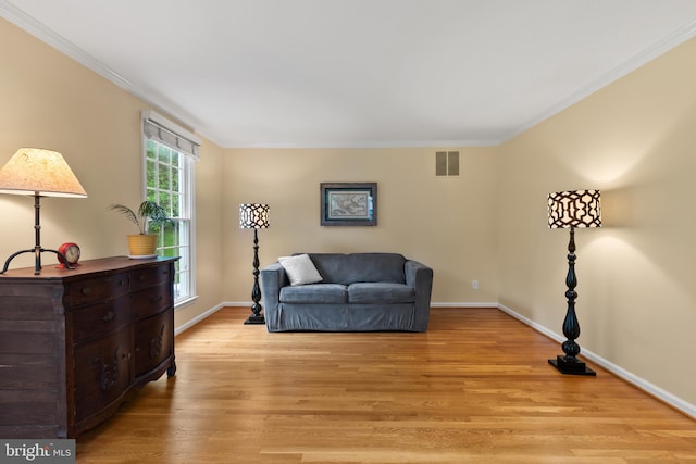 7071 Garden Walk, Columbia, MD 21044 - sitting room featuring ornamental molding, light wood-style flooring, and baseboards