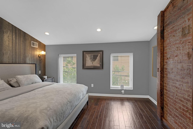 1153 N Hancock St, Philadelphia, PA 19123 - bedroom with multiple windows, dark wood-type flooring, baseboards, and recessed lighting