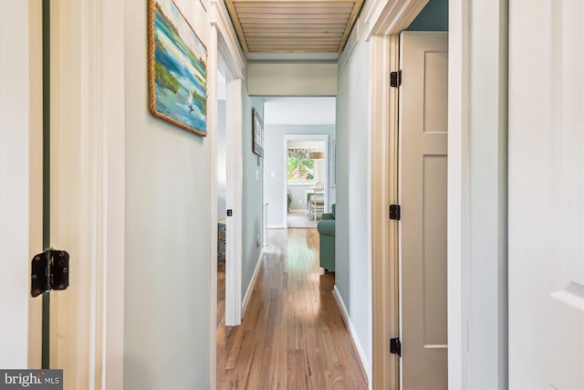 7912 Glengary Ct, Glen Burnie, MD 21061 - hallway with hardwood / wood-style flooring and baseboards