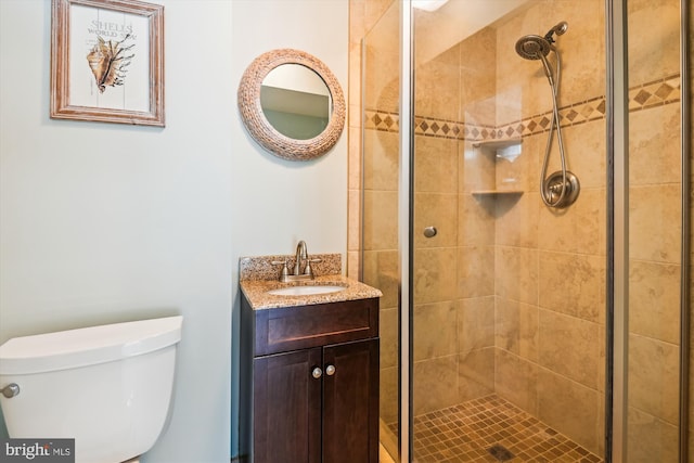 7912 Glengary Ct, Glen Burnie, MD 21061 - full bath featuring toilet, a shower stall, and vanity