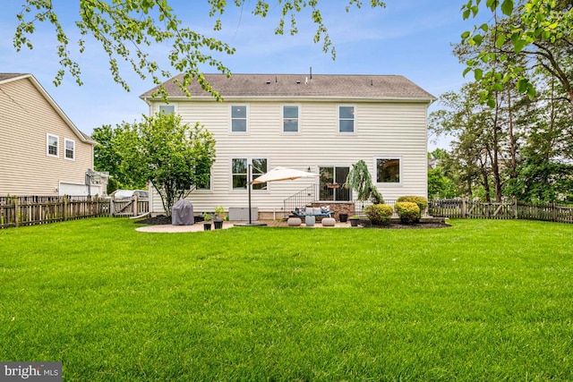 42004 Donnington Pl, Ashburn, VA 20148 - back of house with a patio