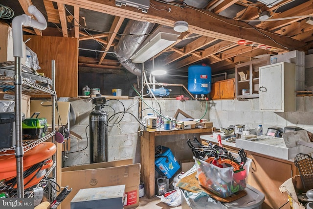 view of storage area