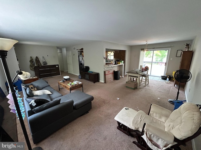 168 Garden Ave, Browns Mills, NJ 08015 - living room featuring light colored carpet and baseboards