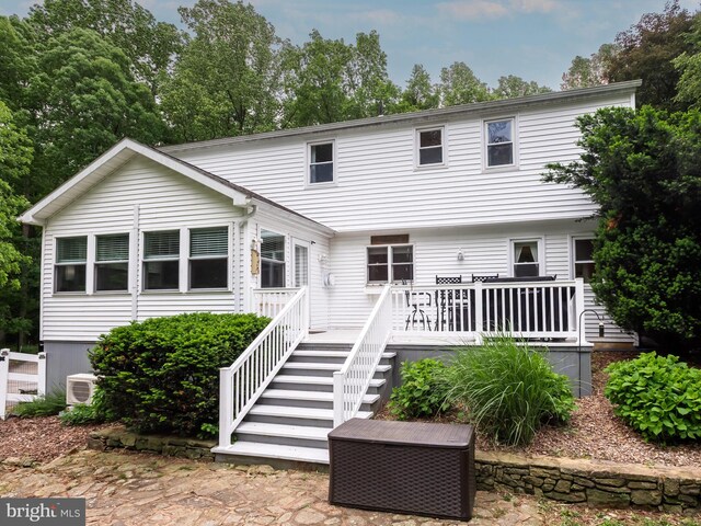 51 Seminary Rd, Glenmoore, PA 19343 - view of front of house with stairs, ac unit, and a deck