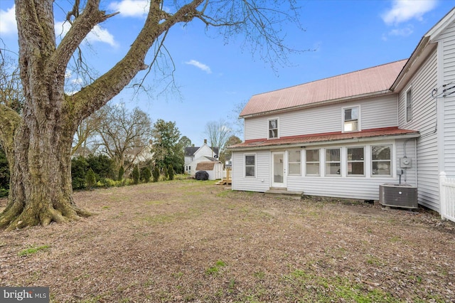 8422 Newark Rd, Newark, MD 21841 - rear view of house featuring central air condition unit and entry steps