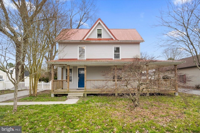 8422 Newark Rd, Newark, MD 21841 - view of front of home with a porch and metal roof