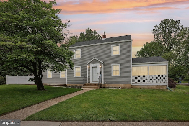 430 W Palmer St, Morrisville, PA 19067 - colonial-style house featuring a chimney and roof with shingles