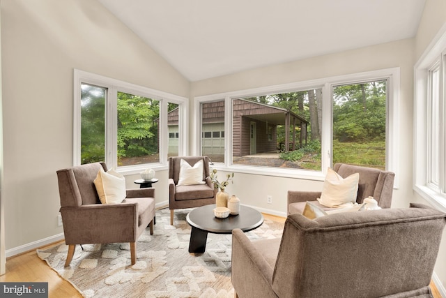 6008 Hawthorne St, Cheverly, MD 20785 - sunroom featuring vaulted ceiling