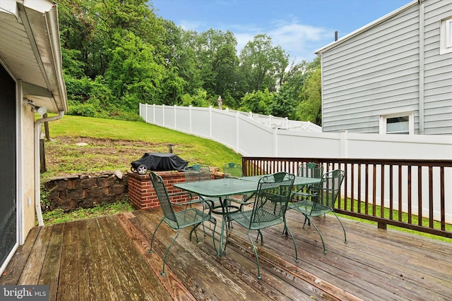 628 Ford St, Conshohocken, PA 19428 - wooden deck with outdoor dining area