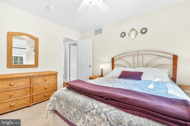 3 Mills Brook Ln, Shamong, NJ 08088 - bedroom featuring light colored carpet and ceiling fan