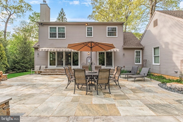 3 Mills Brook Ln, Shamong, NJ 08088 - rear view of property featuring a chimney and a patio