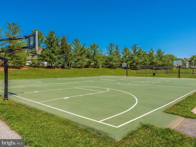 view of basketball court with community basketball court