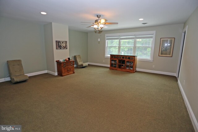 168 Williams Way, Lewes, DE 19958 - interior space with a ceiling fan, baseboards, and recessed lighting