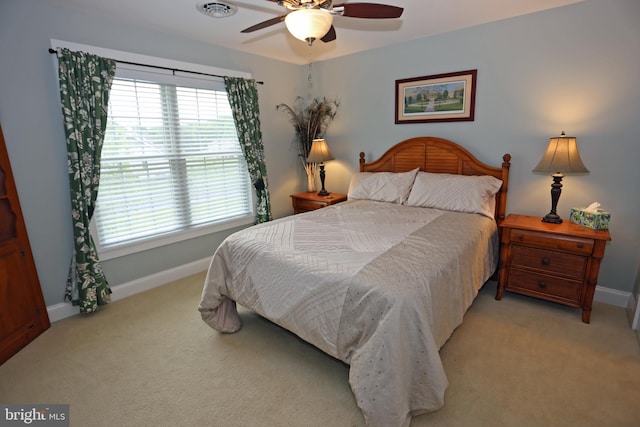 168 Williams Way, Lewes, DE 19958 - bedroom with light colored carpet, baseboards, and ceiling fan