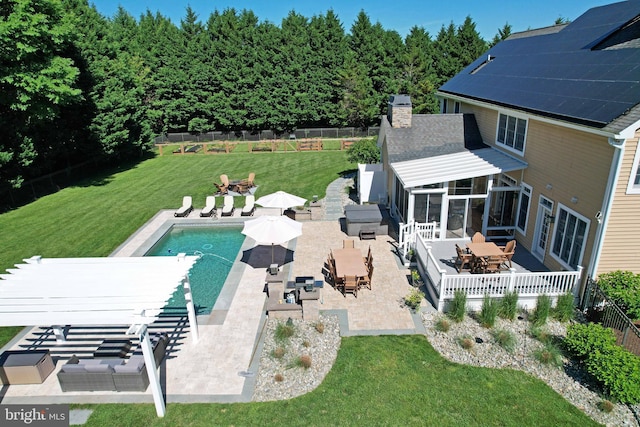 168 Williams Way, Lewes, DE 19958 - view of pool with outdoor dining area, a patio, and an outdoor living space