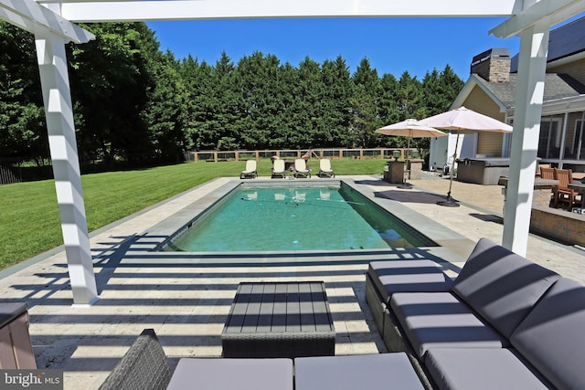 168 Williams Way, Lewes, DE 19958 - view of swimming pool featuring a patio area and a hot tub