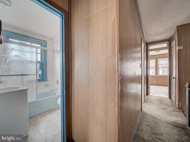 820 Tuckerman St NW, Washington, DC 20011 - corridor featuring healthy amount of natural light and wooden walls