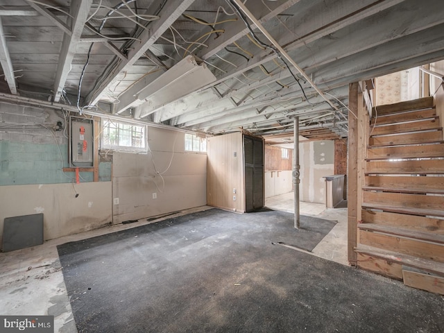 820 Tuckerman St NW, Washington, DC 20011 - basement featuring electric panel and stairs