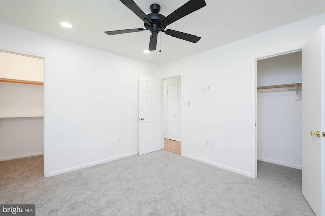 2012 All Hallows Ct, Waldorf, MD 20602 - unfurnished bedroom featuring a spacious closet, a closet, carpet, recessed lighting, and baseboards