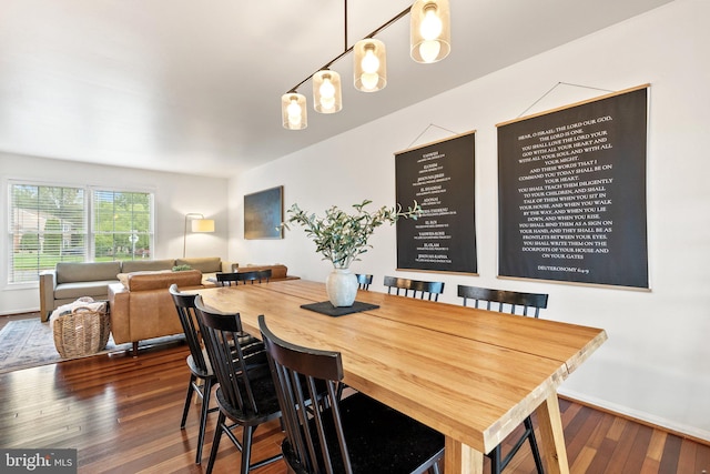 12821 Flagship Ave, Herndon, VA 20170 - dining room with dark wood finished floors and baseboards