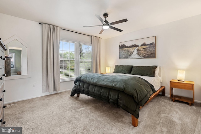 12821 Flagship Ave, Herndon, VA 20170 - bedroom with carpet, baseboards, and a ceiling fan