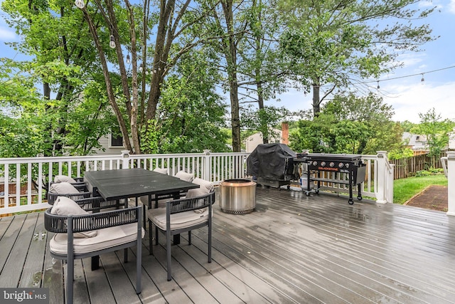 12821 Flagship Ave, Herndon, VA 20170 - wooden deck featuring outdoor dining space and grilling area