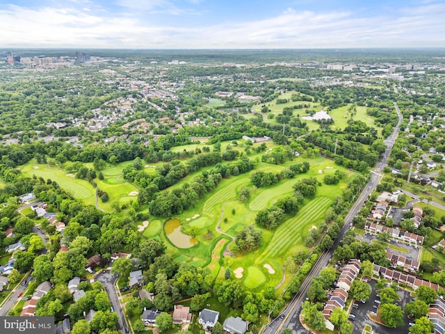 12821 Flagship Ave, Herndon, VA 20170 - aerial view of property and surrounding area featuring a tree filled landscape, a local golf course, and nearby suburban area