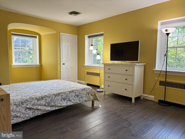 615 Bryn Mawr Ave, Penn Valley, PA 19072 - bedroom with radiator heating unit, multiple windows, and baseboards