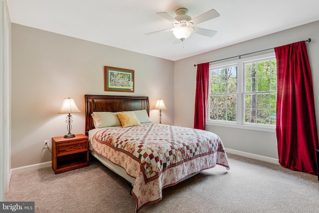 8412 Riverside Rd, Alexandria, VA 22308 - carpeted bedroom with baseboards and a ceiling fan