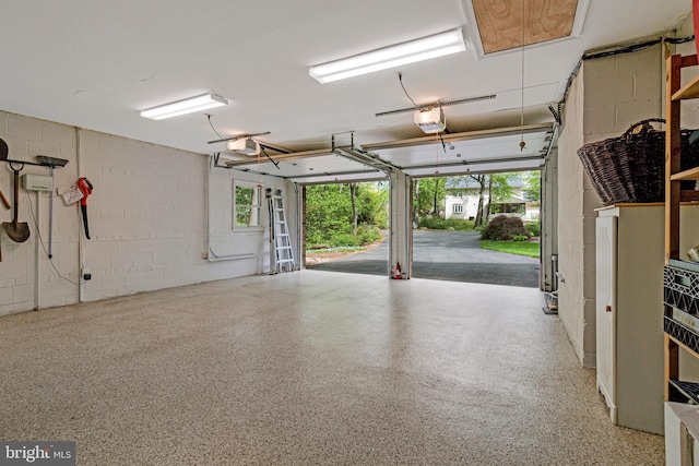 8412 Riverside Rd, Alexandria, VA 22308 - garage with a garage door opener and concrete block wall
