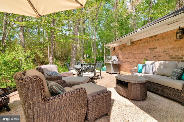 8412 Riverside Rd, Alexandria, VA 22308 - view of patio / terrace featuring outdoor lounge area, outdoor dining space, and a grill