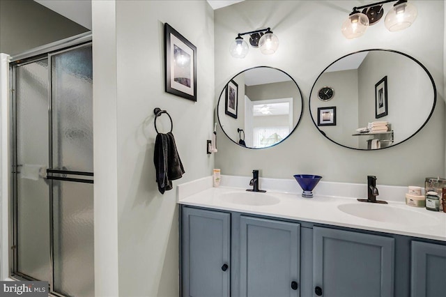 511 Abrams Ct, Bear, DE 19701 - full bathroom with an enclosed shower and double vanity