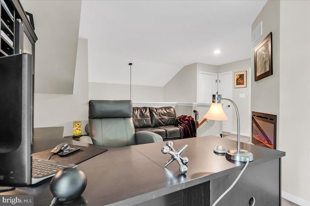 511 Abrams Ct, Bear, DE 19701 - office area featuring lofted ceiling and recessed lighting