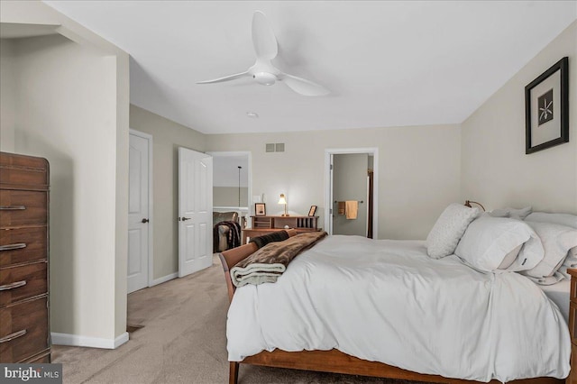 511 Abrams Ct, Bear, DE 19701 - bedroom featuring light carpet, baseboards, and ceiling fan