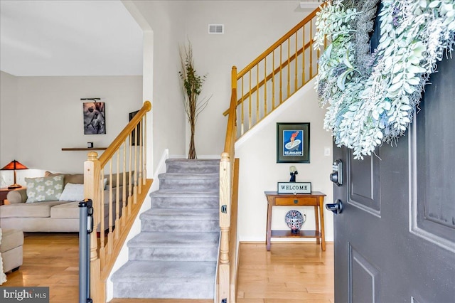 511 Abrams Ct, Bear, DE 19701 - stairs with wood finished floors and baseboards