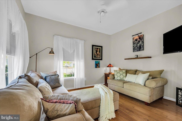 511 Abrams Ct, Bear, DE 19701 - living room featuring baseboards and wood finished floors